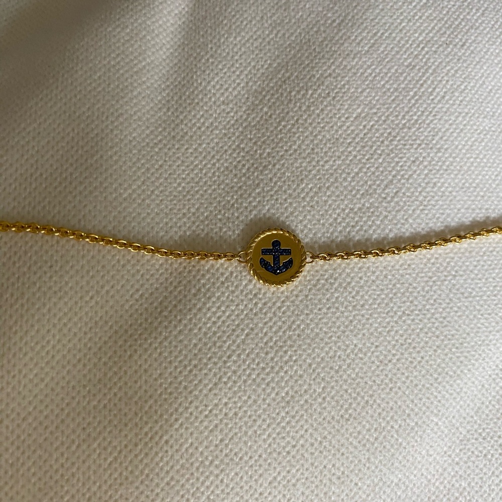 David Yurman 18K Gold and Blue Sapphire Bracelet